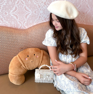 Croissant-Accent Decor Pillow
