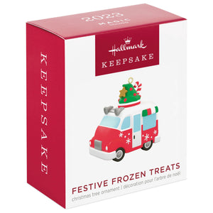 Mini Festive Frozen Treats Ornament With Sound, 1.35"