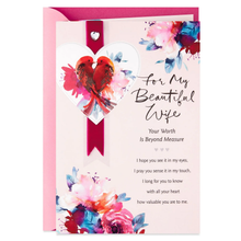 Load image into Gallery viewer, Lovebirds Religious Valentine's Day Card for Wife
