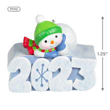 Load image into Gallery viewer, Mini A Snowy 2023 Ornament With Light, 1.25&quot;
