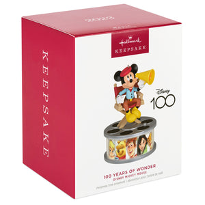 Disney 100 Years of Wonder Director Mickey Mouse Ornament With Light and Sound