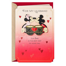 Load image into Gallery viewer, Disney Mickey Mouse and Minnie Mouse Our Love Valentine's Day Card for Husband
