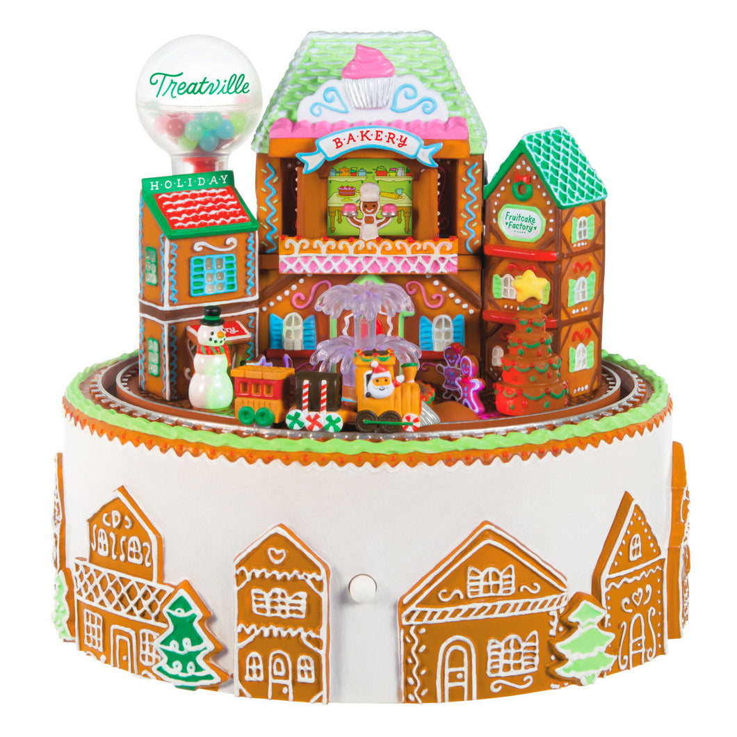 Gingerbread Village Musical Ornament With Light and Motion