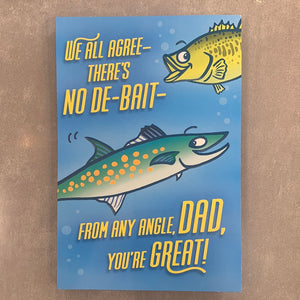 Fishing Pun Dad Birthday funny card