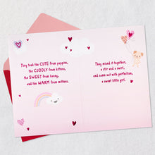 Load image into Gallery viewer, Sweet Little Girl Baby's First Valentine's Day Card for Granddaughter

