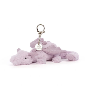 lavender dragon bag charm