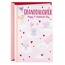 Load image into Gallery viewer, Sweet Little Girl Baby's First Valentine's Day Card for Granddaughter
