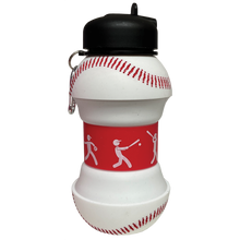 Load image into Gallery viewer, Baseball Collapsible Water Bottle
