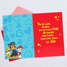 Load image into Gallery viewer, Nickelodeon Paw Patrol Hug Day Valentine's Day Card for Grandson
