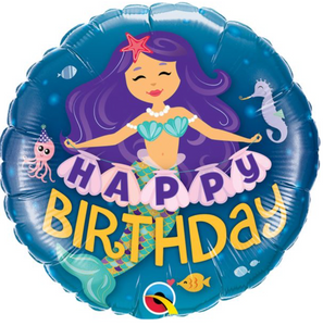 18" Happy Birthday Mermaid