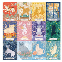 Load image into Gallery viewer, Cat Zodiac 500 Piece Jigsaw Puzzle
