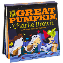 Load image into Gallery viewer, Hallmark Peanuts® It&#39;s the Great Pumpkin, Charlie Brown Lighted Pop-Up Book
