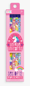 unique unicorn pencils - set of 12