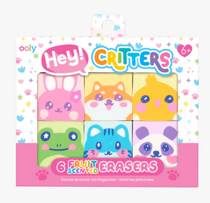 hey critters! scented eraser - set of 6