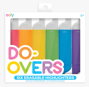 do-overs erasable highlighters - set of 6