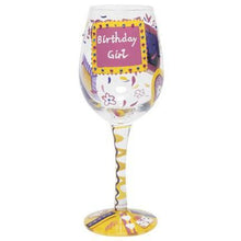 Load image into Gallery viewer, Lolita - Birthday Girl Hand Painted Wine Glass
