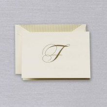 Load image into Gallery viewer, Crane Engraved Initial Note - F
