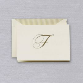 Crane Engraved Initial Note - F