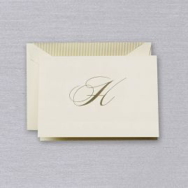 Crane Engraved Initial Note - H
