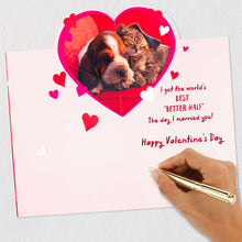 Load image into Gallery viewer, Puppy and Kitten Pop-Up Valentine's Day Card for Wife
