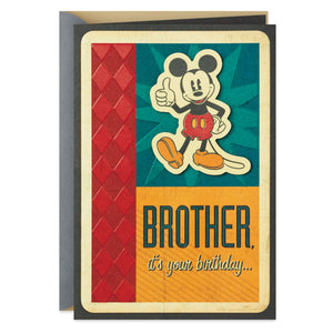 Disney Mickey Mouse Another Year Better Birthday Card for Brother