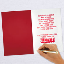 Load image into Gallery viewer, DC Comics™ Superman™ Family Hero Valentine's Day Card for Dad
