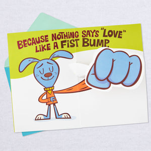 Love Fist Bump Funny Pop Up Birthday Card for Son