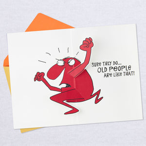 What Old People Do Funny Pop Up 40th Birthday Card