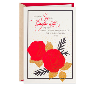 Pride and Love Valentine's Day Card for Son and Daughter-in-Law
