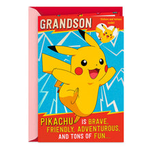 Load image into Gallery viewer, Pokémon Pikachu Valentine's Day Card With Stickers and Temporary Tattoos for Grandson
