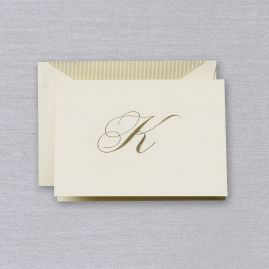 Crane Engraved Initial Note - K