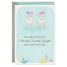 Load image into Gallery viewer, Mr. and Mrs. Chairs Perfect Pair Wedding Card
