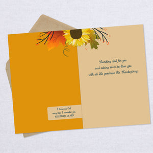 Blessed and Grateful Religious Thanksgiving Card