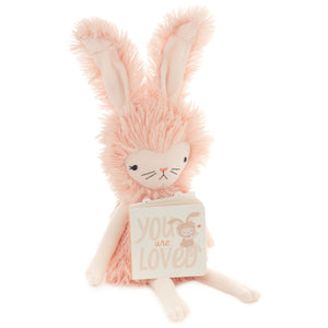 MopTops Angora Bunny Stuffed Animal With You Are Loved Board Book