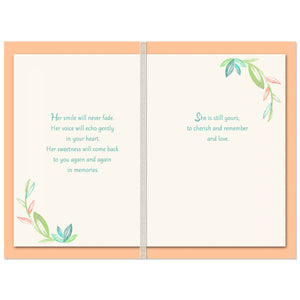 Ring of Leaves Loss of Daughter Sympathy Card