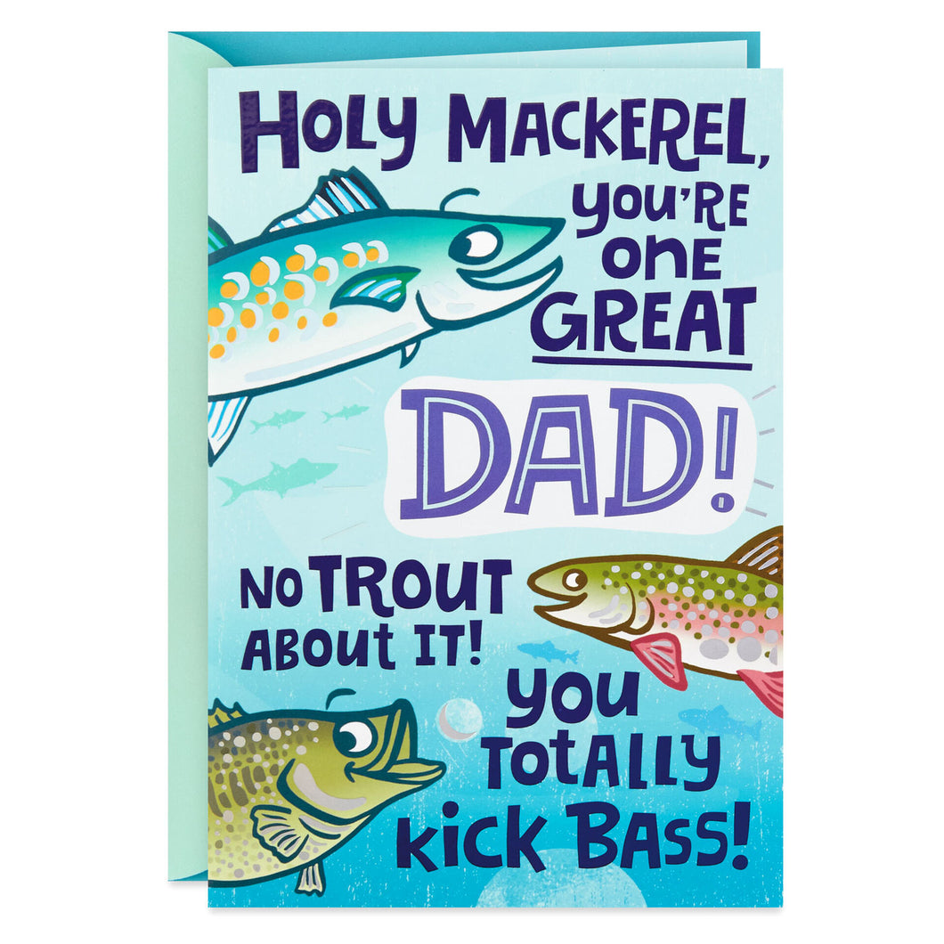 Holy Mackerel Fishing Funny Birthday Card for Dad – Navita's Hallmark