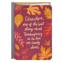 Load image into Gallery viewer, Hope You Feel the Love Thanksgiving Card for Grandpa
