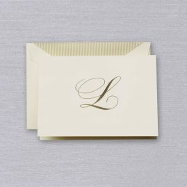 Crane Engraved Initial Note - L