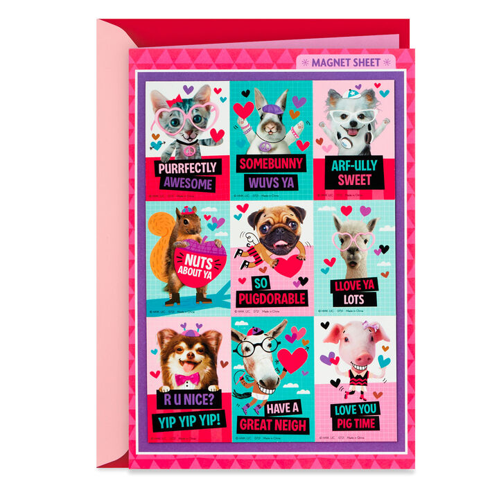 Warm and Fuzzy Valentine's Day Card With Magnets
