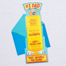 Load image into Gallery viewer, Dad Trophy Pop-Up Father&#39;s Day Card With Sound
