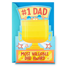 Load image into Gallery viewer, Dad Trophy Pop-Up Father&#39;s Day Card With Sound
