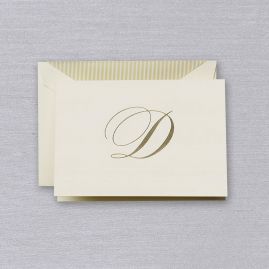 Crane Engraved Initial Note - D