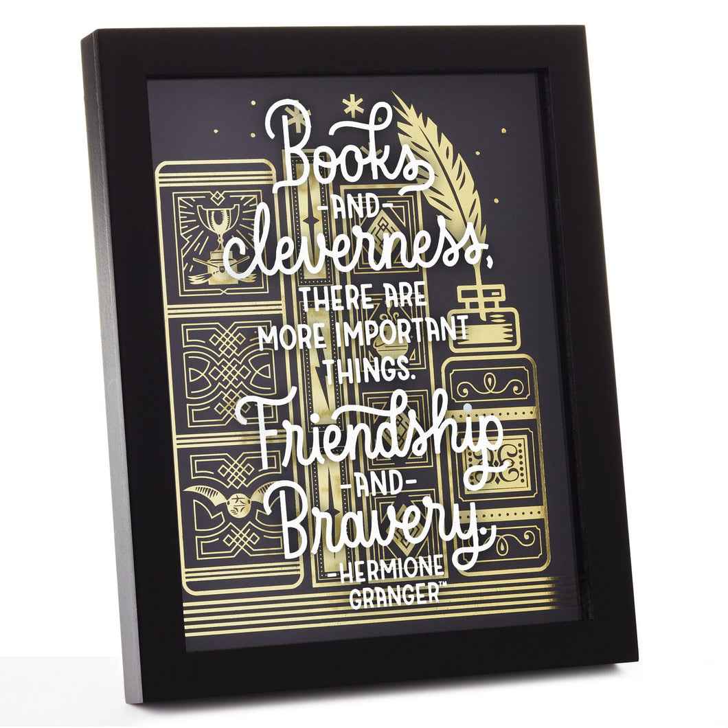 Harry Potter™ Friendship and Bravery Hermione Granger™ Framed Quote Sign, 8x10