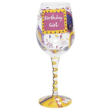 Load image into Gallery viewer, Lolita - Birthday Girl Hand Painted Wine Glass
