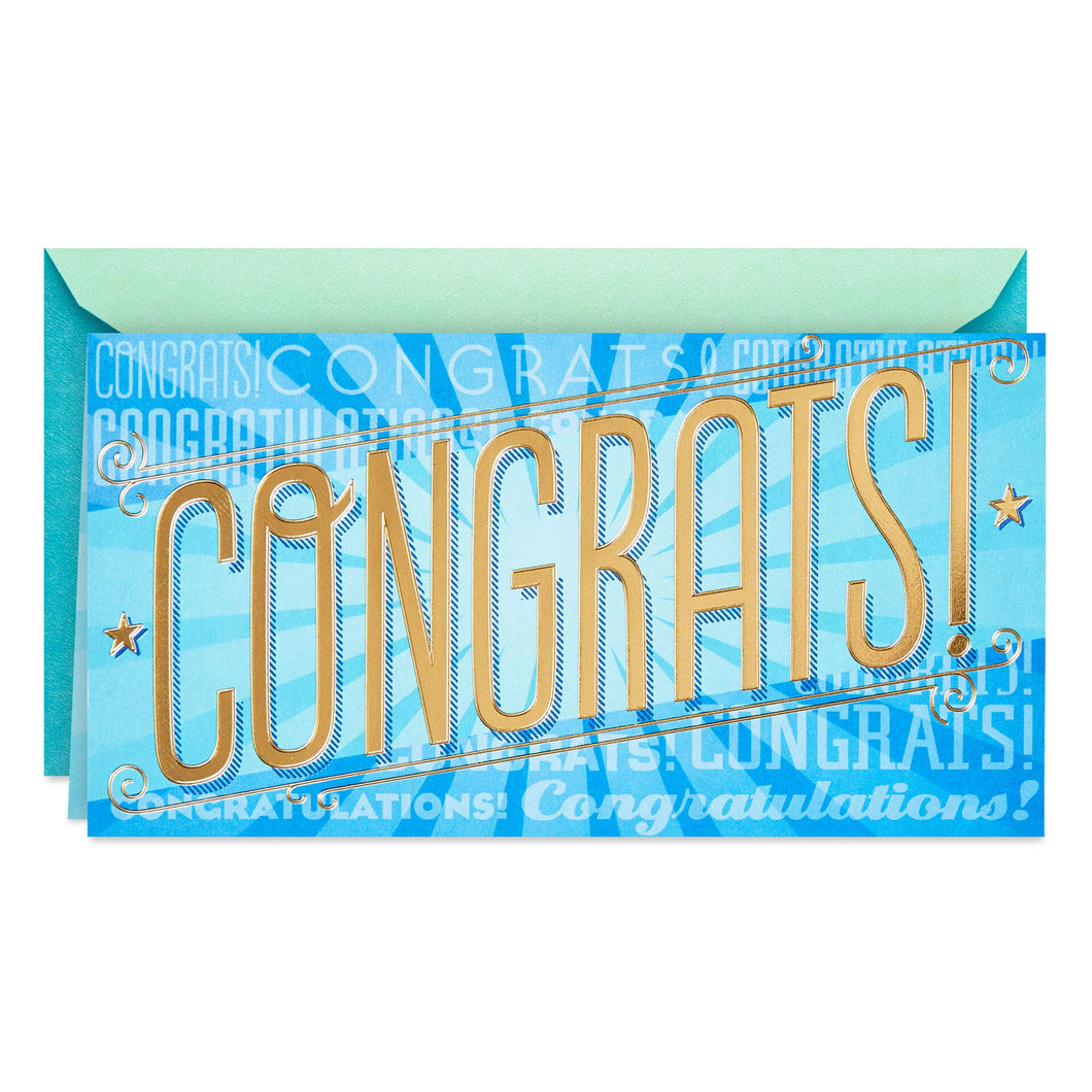 Wish You Success in Everything Money Holder Graduation Card