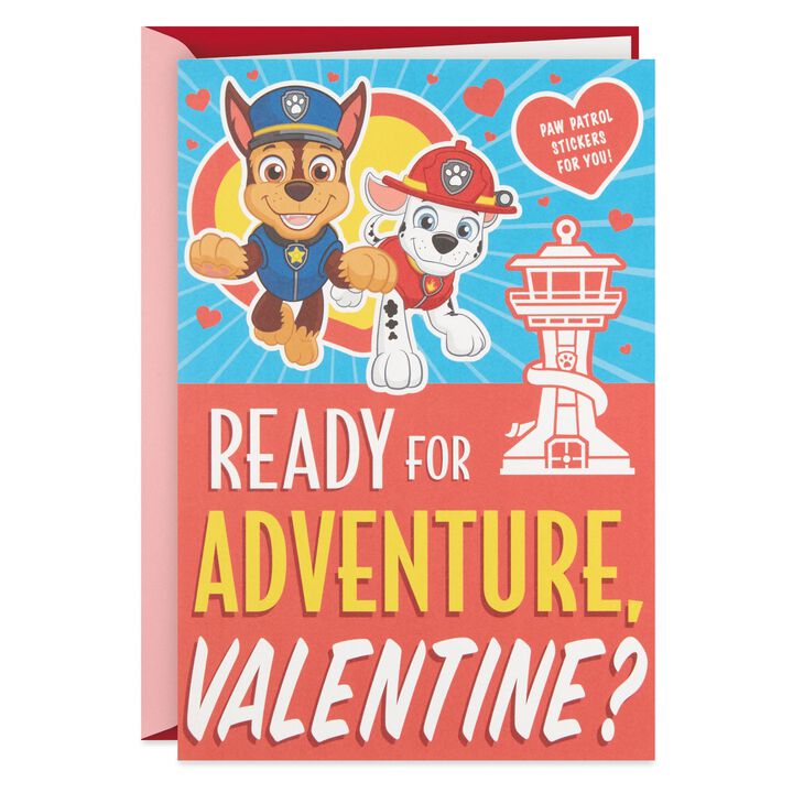 Nickelodeon Paw Patrol Valentine's Day Card With Stickers