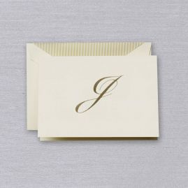 Crane Engraved Initial Note - J