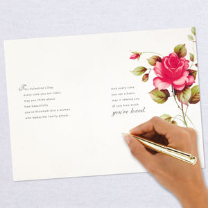 How Beautifully You've Bloomed Granddaughter Valentine's Day Card