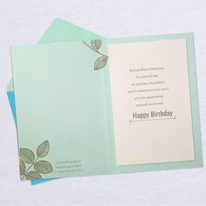 You Bring a Smile Religious Birthday Card for Grandson