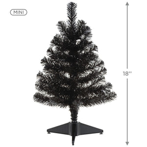 Miniature Keepsake Ornament Black Christmas Tree, 18"